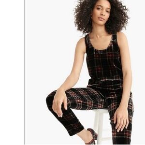 J Crew Velvet Stewart Tartan Plaid Tank Top & Pants